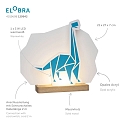 Elobra Lampe de table DINOS, bleu