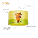 Elobra Luminaire � suspension MAUS 25/40 E27, vert, jaune