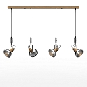 pendant luminaire CUBA 4 E14, oak natural
