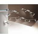 Fabas Luce Spot ALICE � 2 flammes, r�glable GU10 IP20, nickel satin� gradable