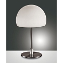 Lampe de table GIA BIG avec interrupteur E14 IP20, nickel satin�, blanche