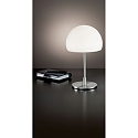Fabas Luce Lampe de table GIA BIG avec interrupteur E14 IP20, nickel satin�, blanche