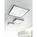 Fabas Luce Luminaire de plafond OSAKA petit, 2 voies, angulaire E27 IP20, chrome gradable