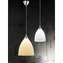 Fabas Luce PROVENZA Pendant luminaire, E27, Ø 20cm, chromed / glass, white