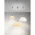 Fabas Luce Luminaire à suspension NICE rond, médium E27 IP20, chrome, blanche gradable