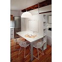 Fabas Luce Luminaire à suspension NICE rond, médium E27 IP20, chrome, blanche gradable