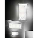 Fabas Luce Luminaire mural MAGGIE grand, angulaire E27 IP20, chrome, blanche gradable