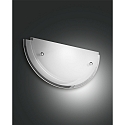 Luminaire mural HILL semi-circulaire E27 IP20, chrome, blanche gradable