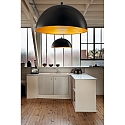 Fabas Luce Luminaire à suspension DINGLE rond E27 IP20, noir  gradable