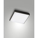 Luminaire de plafond DESDY 24 x 24CM carré, résistant aux chocs, commutable IP54, noir 