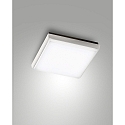 Luminaire de plafond DESDY 24 x 24CM carré, résistant aux chocs, commutable IP54, blanche 