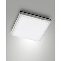Luminaire de plafond DESDY 30 x 30CM carré, résistant aux chocs, commutable IP54, blanche 