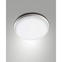 Fabas Luce OLLY LED Ceiling luminaire, IP54, aluminum, white, Ø 30cm