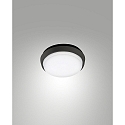 Luminaire de plafond OLLY Ø 17.5CM rond, résistant aux chocs, commutable IP54, noir 