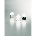 Fabas Luce Lampe de table GRAVITY rond, dimmable IP20, blanche gradable