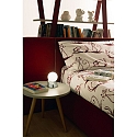 Fabas Luce Lampe de table GRAVITY rond, dimmable IP20, nickel satin� gradable