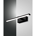 Luminaire de miroir NALA 300MM Bas, angulaire, commutable, arqué IP44, noir 