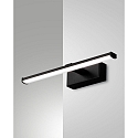 Luminaire de miroir NALA 300MM Bas, angulaire, commutable, arqué IP44, noir 