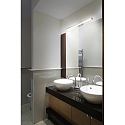 Fabas Luce Luminaire de miroir NALA 750MM Bas, angulaire, commutable, arqué IP44, chrome 