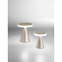 Fabas Luce Lampe de table NEUTRA court, dimmable IP20, or mat, satin� gradable