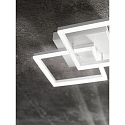 Fabas Luce Luminaire de plafond BARD 45X45 petit, 2 voies, contr�lable par la voix, Smartluce inclus IP20, satin�, blanche gradable