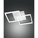 Luminaire de plafond BARD petit, 2 voies IP20, satin�, blanche gradable
