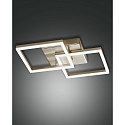 Luminaire de plafond BARD 45X45 petit, 2 voies, contr�lable par la voix, Smartluce inclus IP20, or mat, satin� gradable
