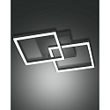 Luminaire de plafond BARD 45X45 petit, 2 voies, contr�lable par la voix, Smartluce inclus IP20, anthrazit, satin� gradable