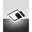 Applique et plafonnier BARD IP20, satiné, noir gradable