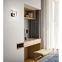 Fabas Luce wall and ceiling luminaire BARD IP20, rust brown, satined dimmable