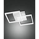 Luminaire de plafond BARD 45X45 petit, 2 voies, contr�lable par la voix, Smartluce inclus IP20, satin�, blanche gradable