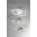 Fabas Luce Luminaire de plafond BARD petit, 2 voies IP20, satin�, blanche gradable