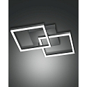 Luminaire de plafond BARD 45X45 petit, 2 voies, contr�lable par la voix, Smartluce inclus IP20, anthrazit, satin� gradable