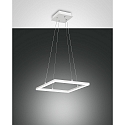 Luminaire à suspension BARD 42X42 carré, contrôlable par la voix, Smartluce inclus IP20, satiné, blanche gradable