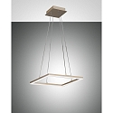 Luminaire à suspension BARD 42X42 carré, contrôlable par la voix, Smartluce inclus IP20, or mat, satiné gradable