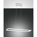 Luminaire à suspension BARD angulaire, langue IP20, satiné, blanche gradable