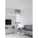 Fabas Luce Luminaire à suspension BARD angulaire, langue IP20, satiné, blanche gradable