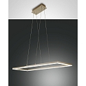 Luminaire à suspension BARD angulaire, langue IP20, or mat, satiné gradable