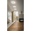 Luminaire de plafond BARD 42X42 grand, 1 voie, contr�lable par la voix, Smartluce inclus IP20, satin�, blanche gradable