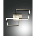Luminaire de plafond BARD 65X65 grand, 2 voies, contr�lable par la voix, Smartluce inclus IP20, or mat, satin� gradable