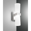 Luminaire mural IGLESIAS haut bas, indirect IP44, chrome, blanche 