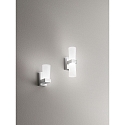 Fabas Luce Luminaire mural IGLESIAS haut bas, indirect IP44, chrome, blanche 