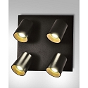 Fabas Luce Spot MODO 4 flammes GU10 IP20, noir  