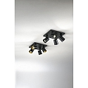 Fabas Luce Spot MODO 4 flammes GU10 IP20, noir  