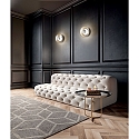 Fabas Luce Luminaire de plafond VINTAGE direct, indirect IP20, aluminium brossé, ambre, blanche gradable
