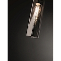 Fabas Luce Pendant luminaire SINTESI, E27, 1x 60W, IP20, gray transparent
