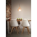 Luminaire à suspension LILA à 1 flamme E27 IP20, ambre, blanche gradable