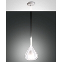 Luminaire à suspension LILA à 1 flamme E27 IP20, transparent, blanche gradable
