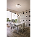 Fabas Luce Luminaire à suspension LILA 3 flammes E27 IP20, ambre, couleurs fumée, transparent, blanche gradable