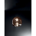 Fabas Luce Luminaire à suspension MAIA réglable E27 IP20, ambre, noir  gradable